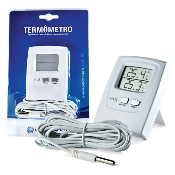 Termômetro Digital Máxima e Mínima Interno Externo Incoterm